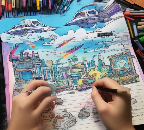 妙笔绘科技，创意启未来——漫画版科技与创新手抄报的奇妙之旅